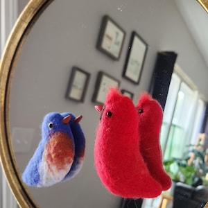 Felted Wren bird/Needle Felted Eastern Bluebird/ Tree Decor/Birds ornament/Felt bird&#39;s doll/Bluebird/Felted Cardinal bird/ Felted Cardinal