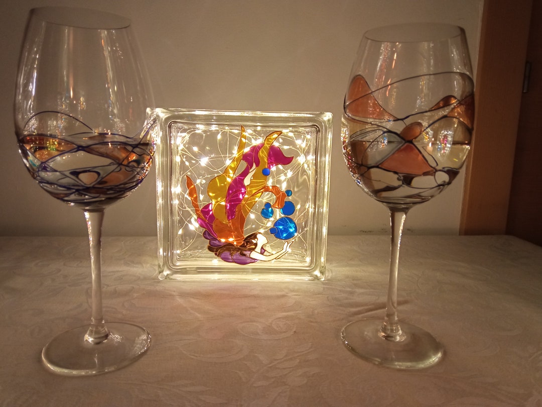 Handpainted Stained Glass Stands. Ornamental Lamp or Fancy Etsy UK