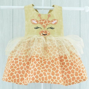Little Giraffe Girls Dress, Toddler Giraffe Dress, Infant Giraffe Outfit, Kids Giraffe Costume, Baby Giraffe Dress, Toddler Girls Dress