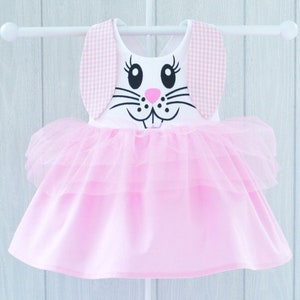 Bunny Rabbit Girls Dress, Girls Easter Dress, Toddler Bunny Dress, Toddler Easter Dress, Bunny Baby Outfit, Baby Easter Outfit, Bunny Dress
