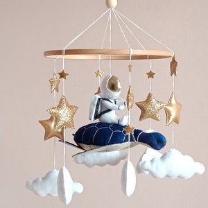 Outer space baby mobile, Space men crib mobile, Adventure nursery decor, Space baby shower gift, Pregnancy gift for first time moms