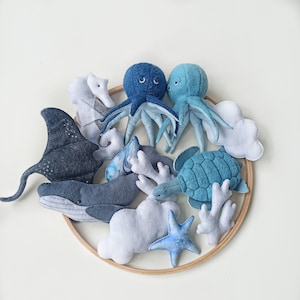 Ocean baby mobile for nursery, Under the sea baby mobile for crib, Baby shower gift, Pregnancy gift