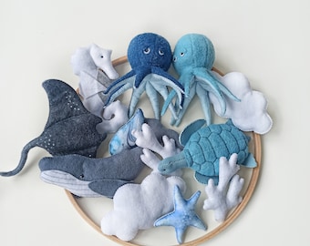 Ocean baby mobile for nursery, Under the sea baby mobile for crib, Baby shower gift, Pregnancy gift