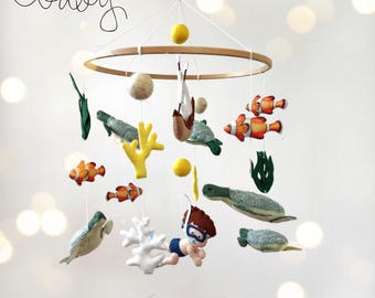 Ocean Baby Mobile, Sea Turtle Crib Mobile, Expecting Mom Gift