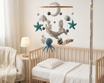 Babymobiel oceaan, babykamer walvis en zeedieren