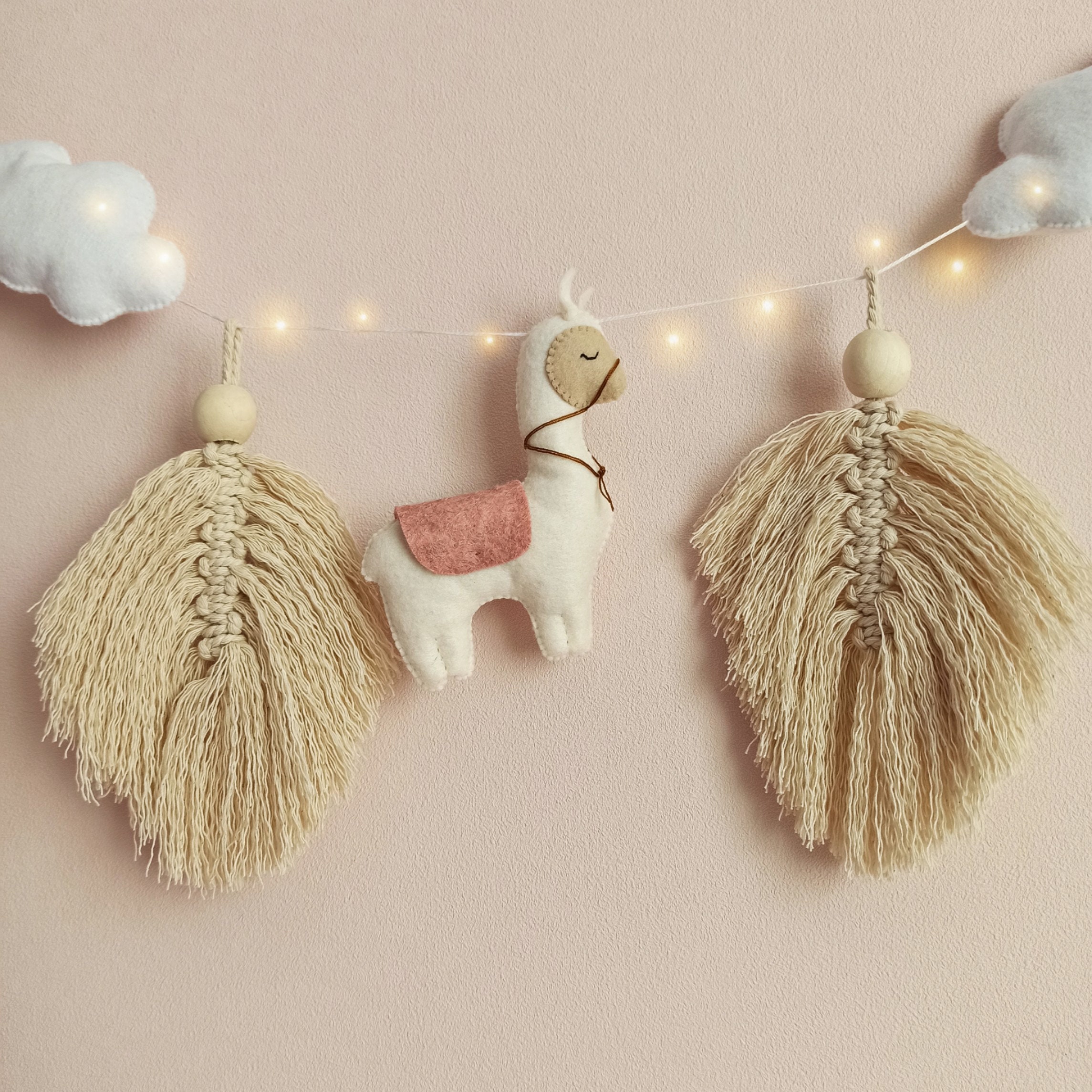 Llama Baby Mobile Alpaca Baby Mobile Macrame Nursery Mobile Etsy