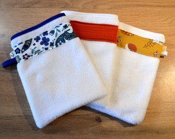 Gant de toilette pour bébé enfant adulte tout doux en tissu oeko tex avec motifs personnalisable motif animaux éponge