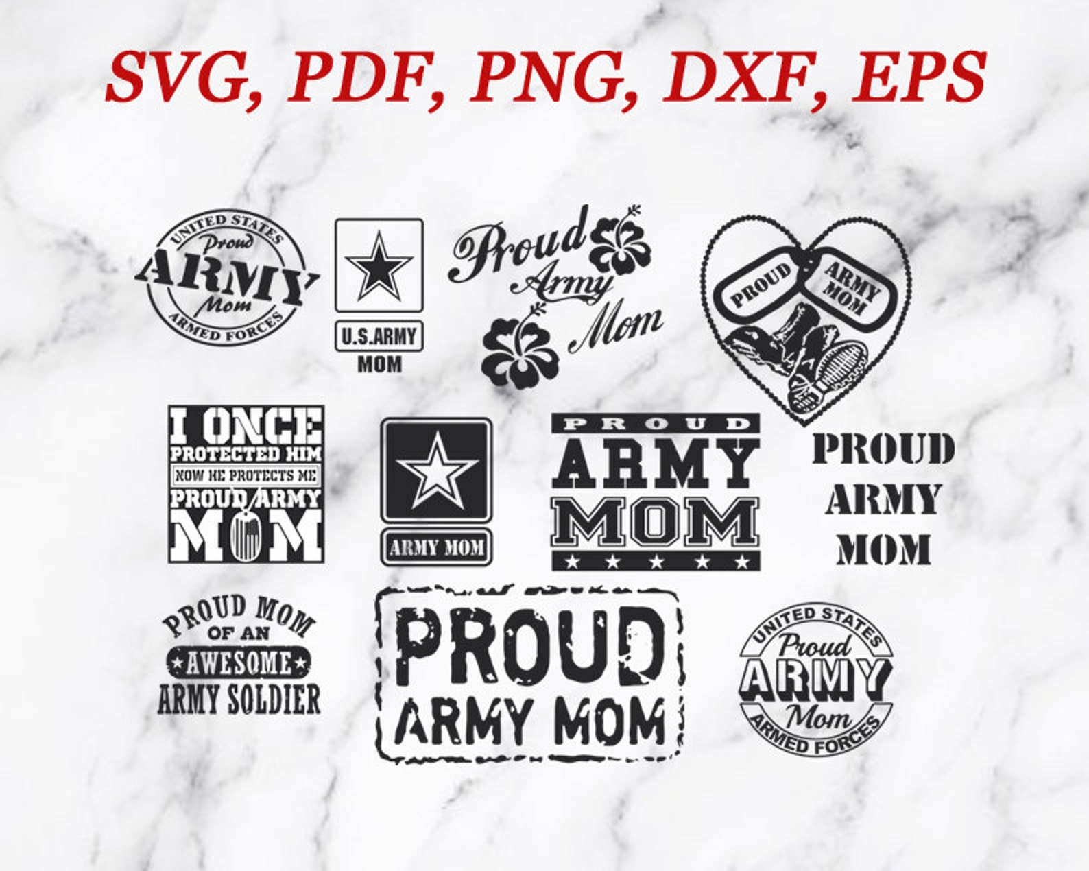 Proud Army Mom Svg Proud Army Mom Svg File Proud Army Mom - Etsy