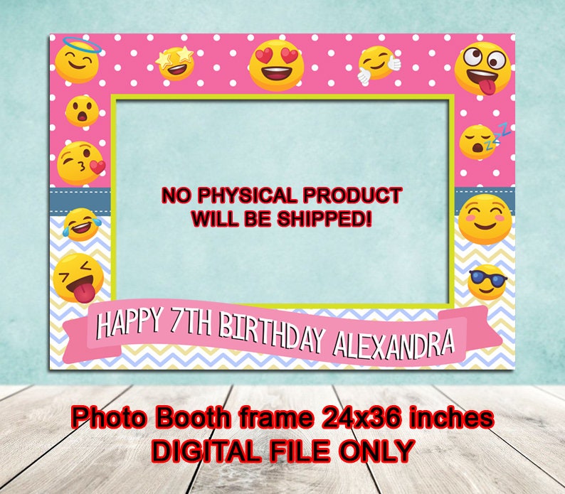 Emoji Photo Booth Frame Emoji Photo Booth Emoji Birthday Etsy Singapore