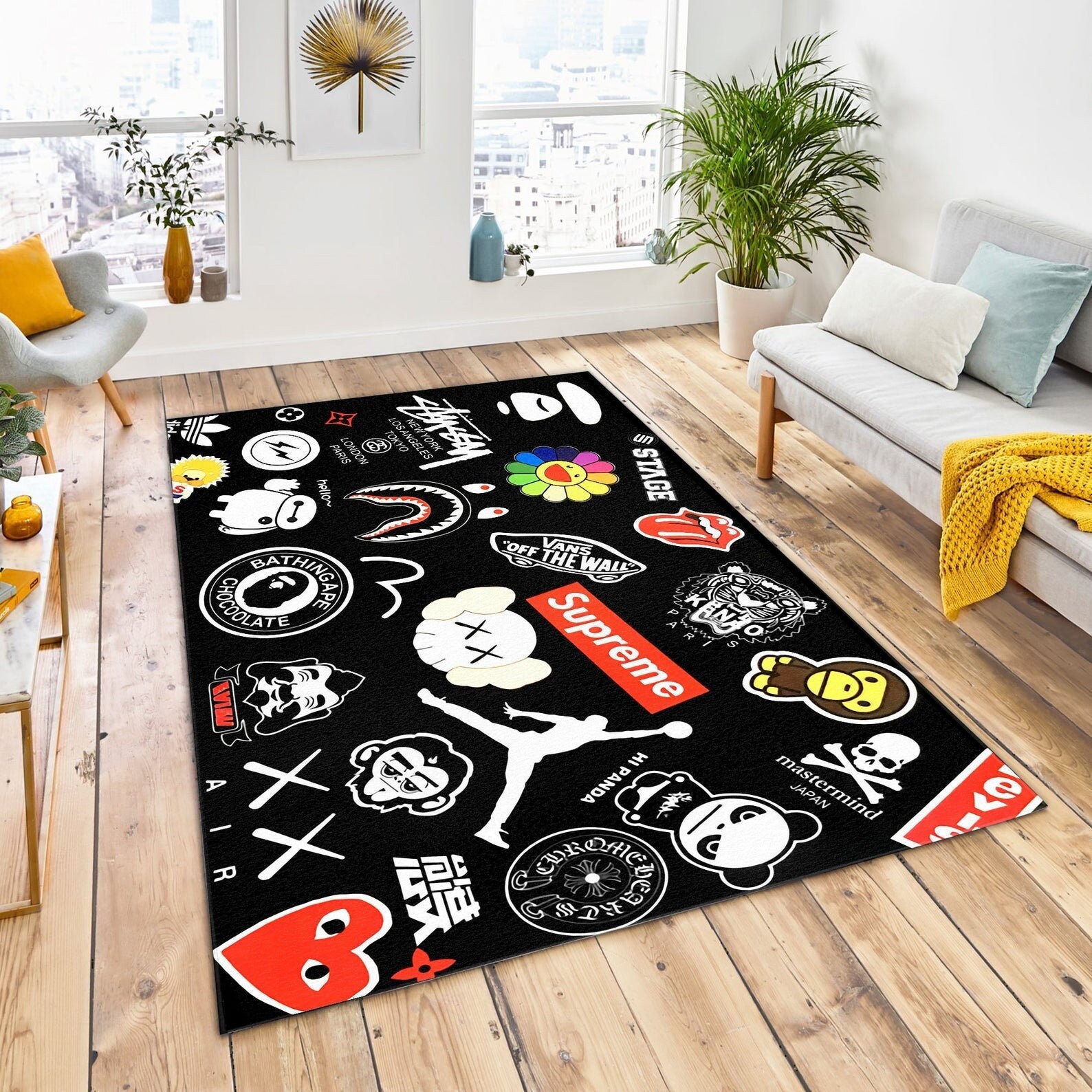 Graffiti Streetwear Rug Graffiti Carpet Hypebeast Area Rug Etsy