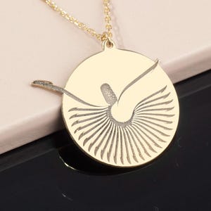 24K Gold Whirling Dervish Necklace: Sterling Silver Sufi Pendant