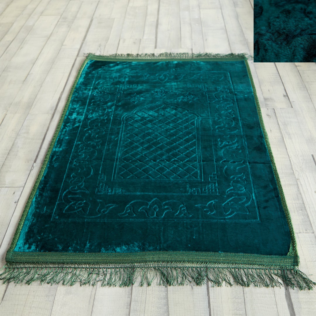 Personalized Thick Prayer Rug Luxury Plush Sejadah Islamic Etsy