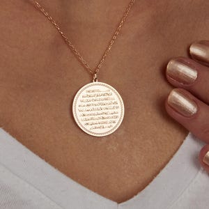 Ayatul Kursi Necklace: Gold Plated Silver Quran Verse Pendant Islamic Jewelry Gift Her Him image 7