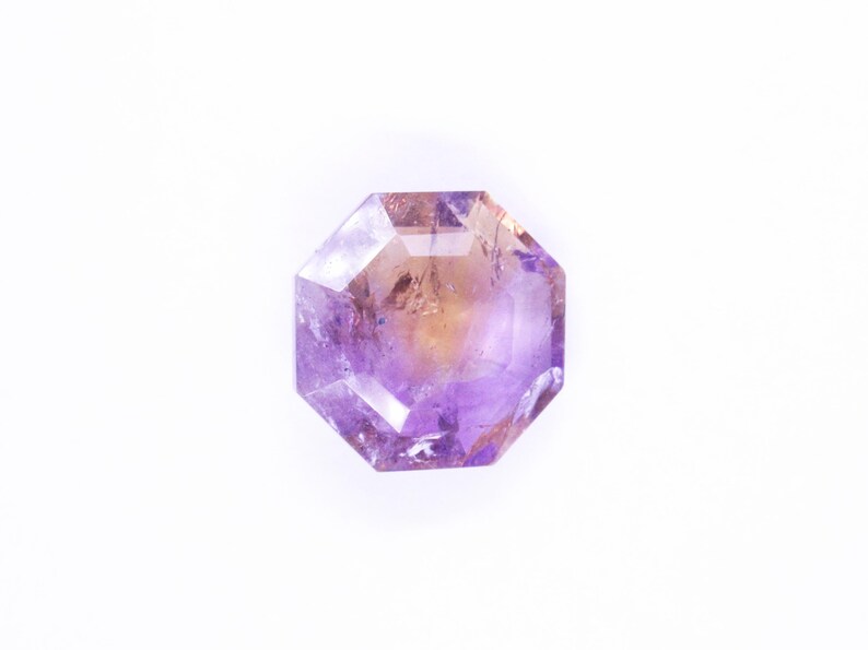 Natural Ametrine Gemstone, Octagon Shape Gemstone, Faceted Cut Gemstone, Handmade Gemstone For Jewelry Making. image 10