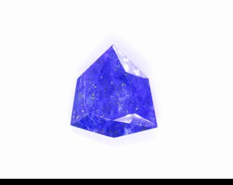 Royal Blue Lapis Lazuli Gemstone: Trillion Faceted Natural Crystal, Afghanistan Origin