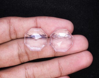 Natural Clear Quartz Gemstone, Octagon Shape Gemstone, Faceted Cabochon Gemstone, Clear Quartz For Gift For Her.
