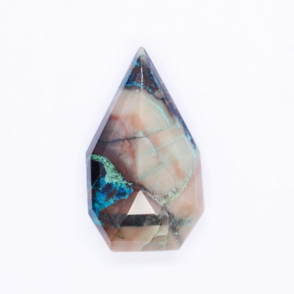 Natural Chrysocolla Gemstone, Diamond Shape Chrysocolla Cabochons, Drilled Loose Chrysocolla Pendant