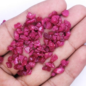 Natural Ruby Raw Gemstone/ Pink Ruby Rough/ AAA Quality Ruby Raw For Jewelry Making 2-10 mm