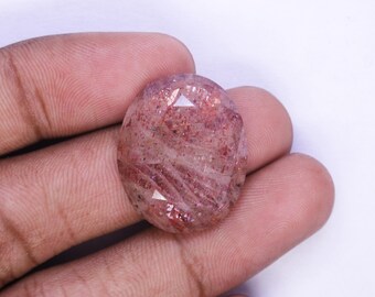 Cabochon di pietra del sole naturale/ Pietra preziosa sfusa/ Pietra preziosa di pietra del sole scintillante/ Pietra del sole ovale/ Pietra per la creazione di gioielli, regalo per lei.