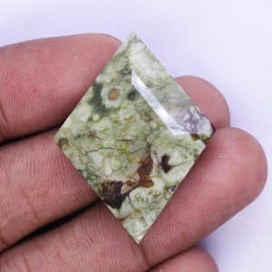 Natural Rainforest Jasper Gemstones, Fancy Shape Jasper, Faceted Cuts Rainforest Jasper Jewelry Making, Handmade Jewelry Supplies Gemstone.