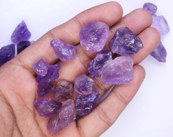 Raw Pink Amethyst Crystal, Earth Mined Gemstone, Jewelry Making (8-15mm, 434 Carats)