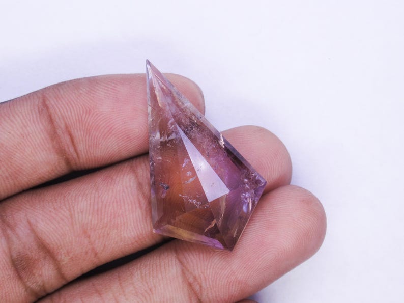 Natural Bolivian Ametrine Gemstone, Kite Shape Ametrine Stone for Jewelry Making