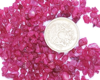 Naturliga rosa rubin ädelstenar grova, 2-6 mm extremt högkvalitativa ädelstenar, rå rubin för smycken