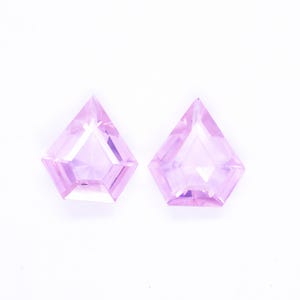 Natural Pink Zircon Gemstone Pair, Diamond Cut Faceted Zircon, Pink Colour Earrings.
