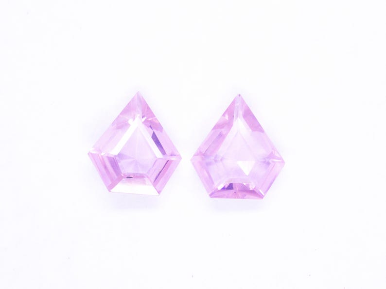 Natural Pink Zircon Gemstone Pair, Diamond Cut Faceted Zircon, Pink Colour Earrings.