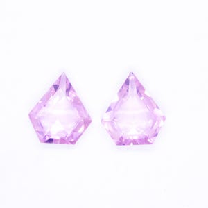 Natural Pink Zircon Gemstone Pair, Diamond Cut Faceted Zircon, Pink Colour Earrings.