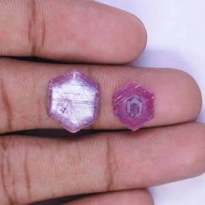Natural Pink Star Ruby Gemstone, Ethically Sourced Ruby Slice, Sheen Ruby Authentic Gemstone.