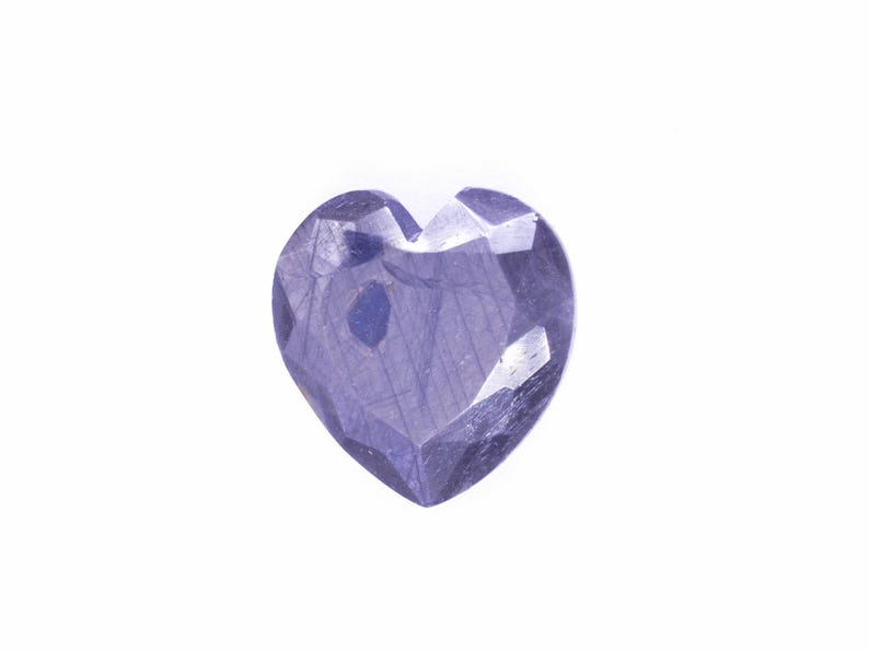 35,00 ct Blå stjärnsafir/ Facetterad safir/ Smyckestillverkning 22x21x8 mm/ Obehandlad safir/ Naturlig safir/ Hjärtformad blå safir bild 1