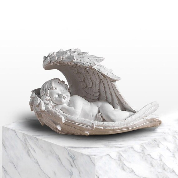 Sleeping Angel Figurine Handmade Sculpture for Home Decor Gift Etsy