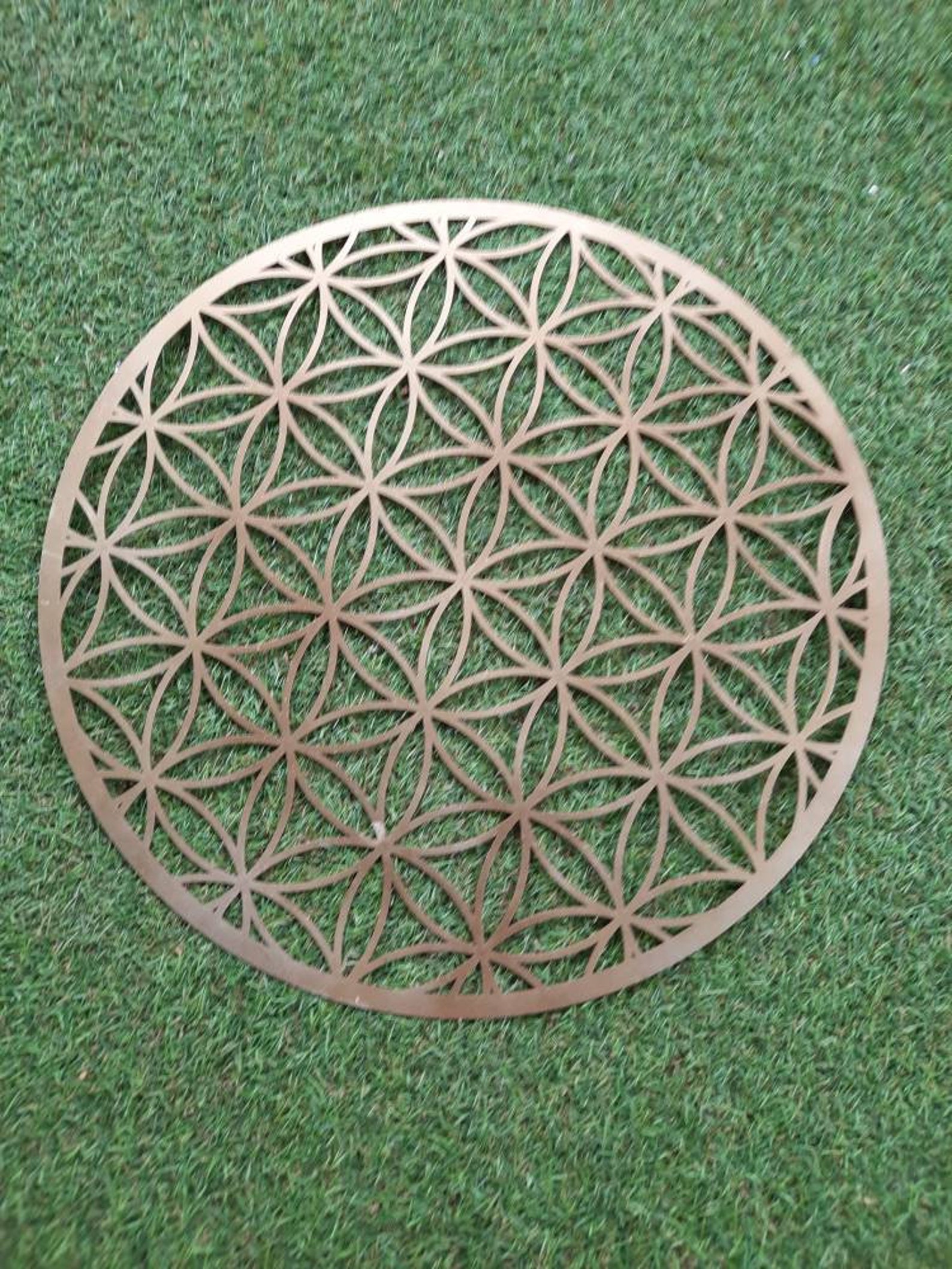 Große Blume des Lebens Metallwandkunst Zeichen das heilige | Etsy