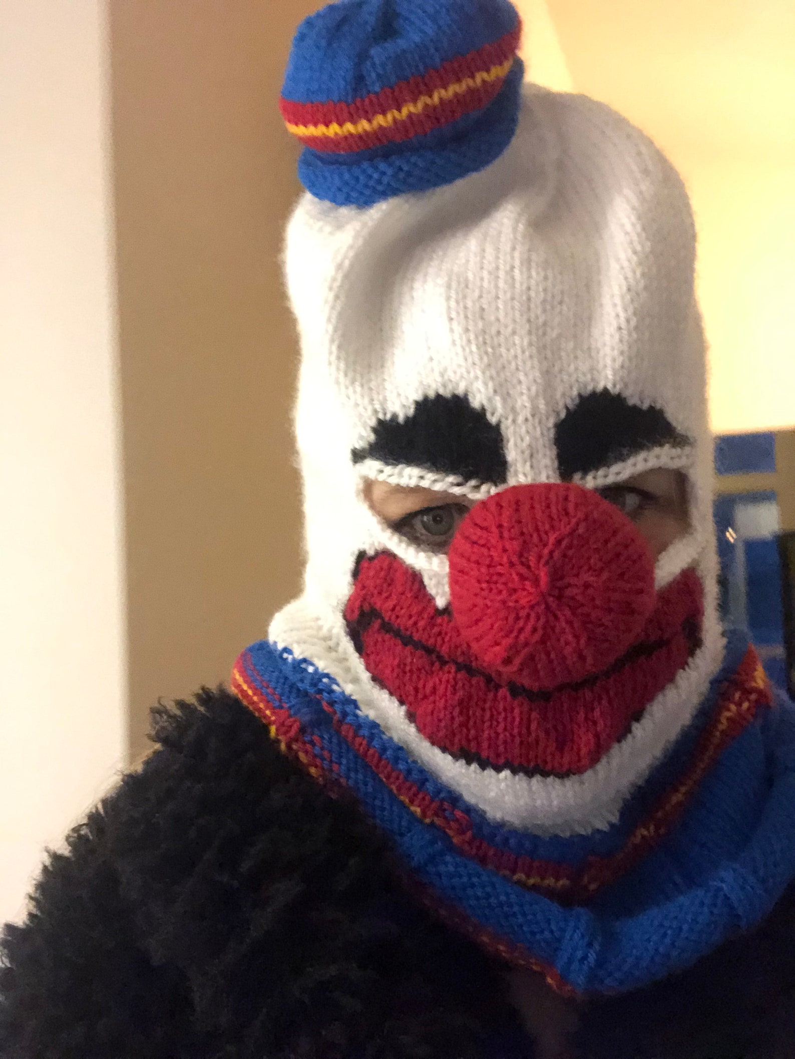 Knitted CLOWN Mask Pattern Etsy