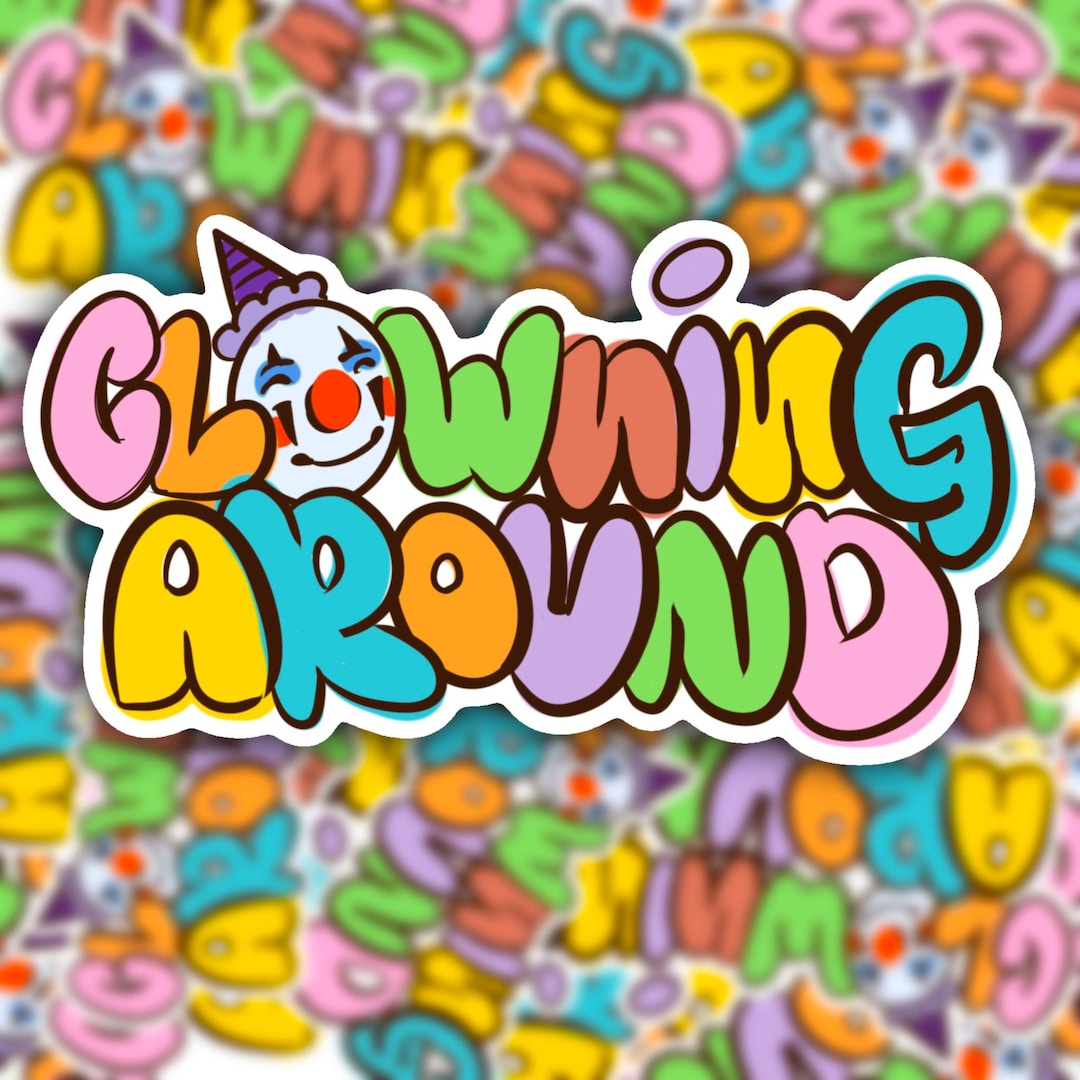 Clowning Around Rainbow Die Cut Sticker - Etsy