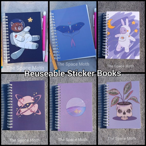 Reuseable Sticker Book, Sticker Collecting Book, Sticker Collector Notebook, Sticker Binder