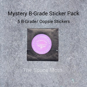 Mystery Sticker Bag | 5 B-Grade Stickers | Lucky Bag | Mystery Scoop | Oopsie Sticker Bag | Cute Stickers | Mystery Sticker Grab Bag |