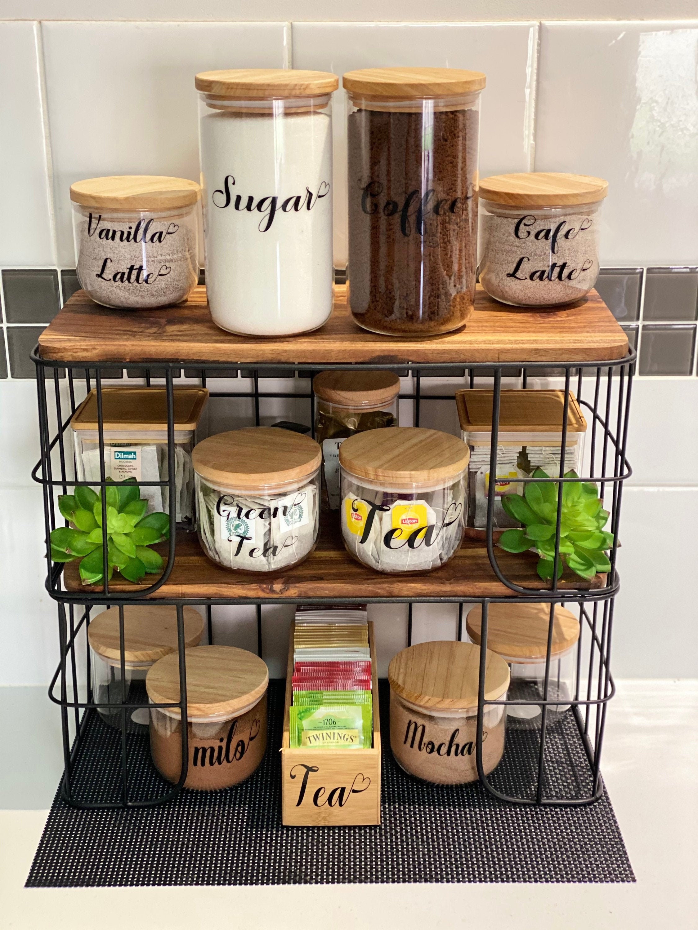 Coffee Station Label Pack Coffee Station Customisable Etsy