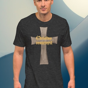 Christus Resurrexit &quot;Christ is risen&quot; Shirt | Catholic Men&#39;s Shirt | Traditional Catholic Men shirt