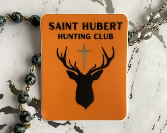 Saint Hubert Hunter Sticker: Catholic Patron Saint of Hunting
