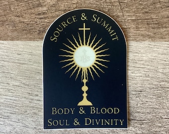 Eucharist Sticker: Waterproof Catholic Decal for Laptop