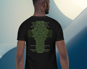 Men&#39;s Saint Patrick Breastplate Shirt | Lorica Prayer | Traditional Catholic | Irish Catholic Men | Gift idea for him | Men Apparel