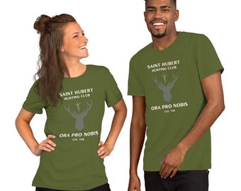 Saint Hubert Hunt Club T-shirt | Catholic Hunters shirt | Patron Saint of hunting | Catholic gift for dad, mom or teen