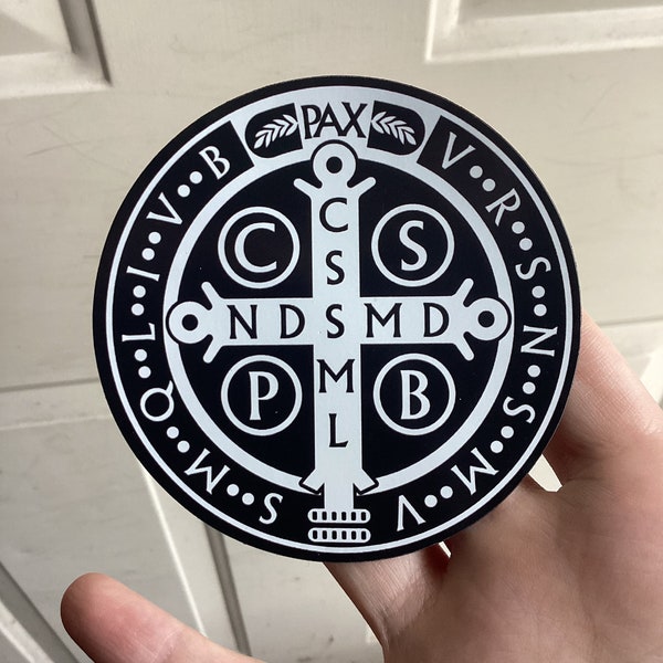 Saint Benedict Medal Magnet | Catholic fridge decor | Catholic car magnet