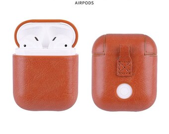 housse en cuir pour étui Airpods de 1ère et 2ème génération