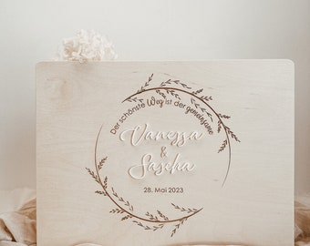 Give an unforgettable personalized wedding keepsake box - a symbol of their journey together - perfect gift idea