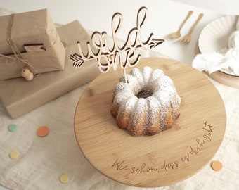 Wild One Caketopper - Kuchendekoration - Caketopper Wild One aus Holz! Nachhaltige Geburtstagsdeko für eine wilde und liebevolle Feier