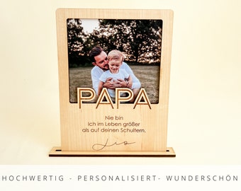 Hochwertiger Bilderrahmen für den besten Papa/ Opa der Welt, wundervolle Geschenkidee zum Vatertag von Herz und Löwe