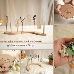 Personalized Easter ornaments with Easter baskets - Easter decoration, gift idea for children - Personalized Easter gift for children - Easter basket image 18